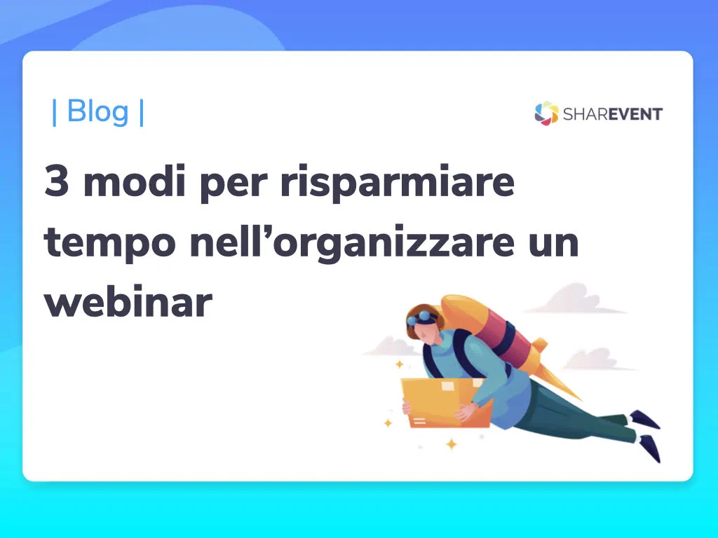un uomo che vola grazie ad un razzo sulle spalle per organizzare il suo lavoro
