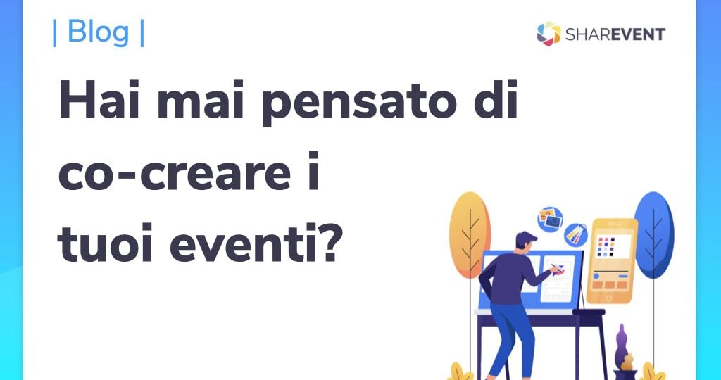 Persona che crea un evento e sta pensando se coinvolgere i partecipanti nel processo.
