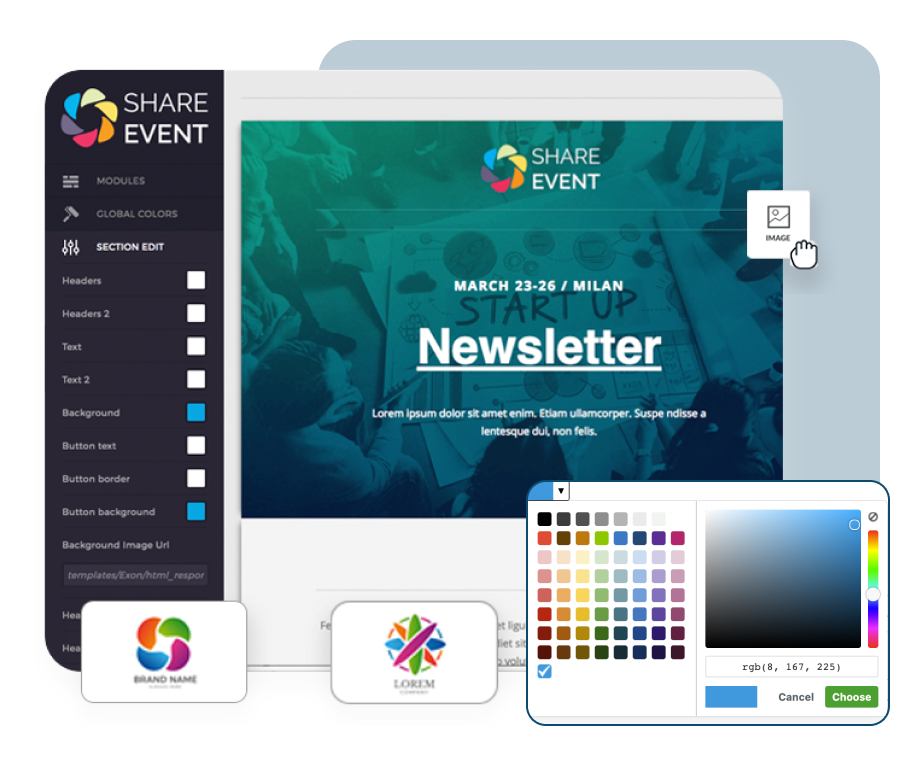 Email marketing e newsletter per eventi su SharEvent