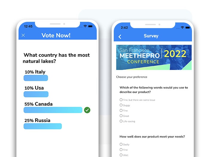 App evento SharEvent con sondaggi e votazioni live