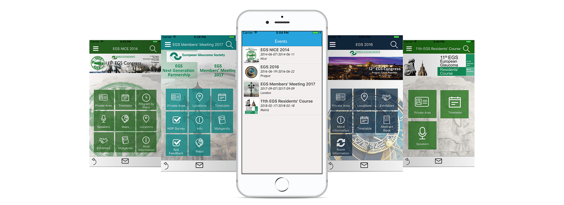 App multievento SharEvent con identità grafica distinta per ogni evento