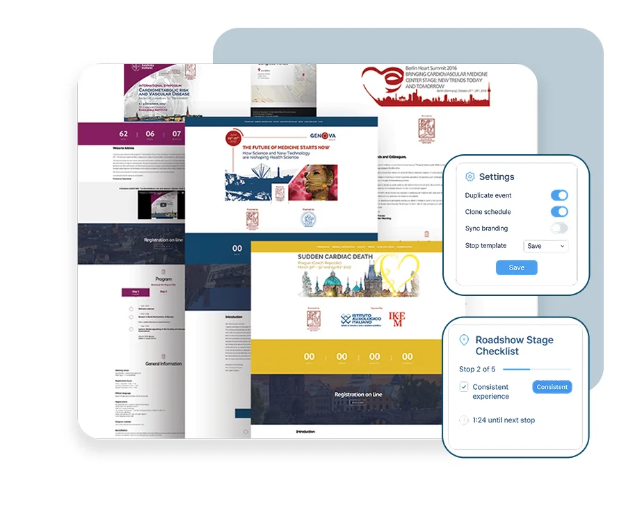 Gestione multievento di SharEvent con micrositi duplicati per le tappe di un roadshow