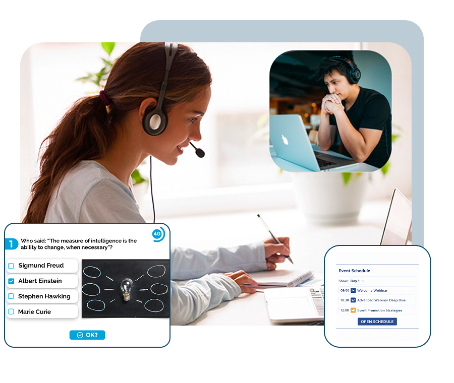 Formazione certificata online su SharEvent con webinar, quiz e attestati