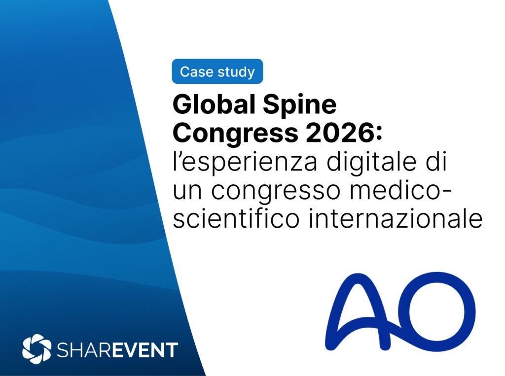Copertina del case study ShareEvent sul Global Spine Congress 2026 e sull’esperienza digitale del congresso medico-scientifico internazionale