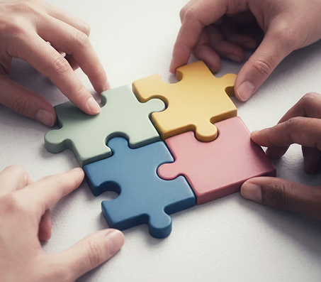 Immagine descrittiva di un puzzle che rappresenta le varie caratteristiche di sharevent